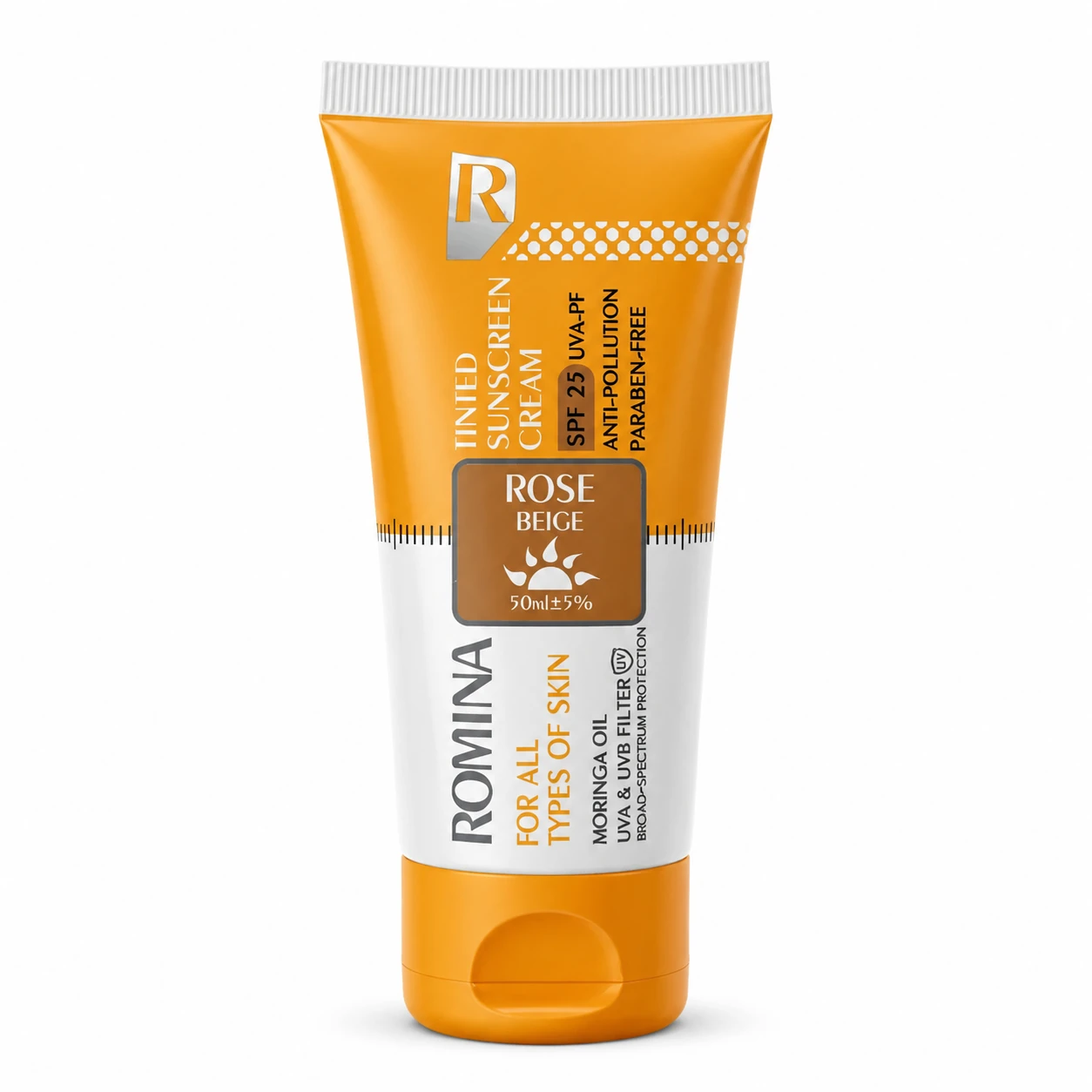 کرم-رنگی-تیره-25.webp کرم ضد آفتاب رنگی تیره SPF25 حجم 50 میل رومینا - تصویر 1